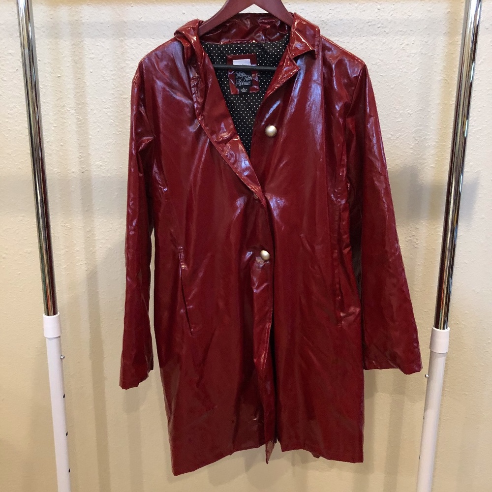 Saks Fifth Avenue latex red jacket